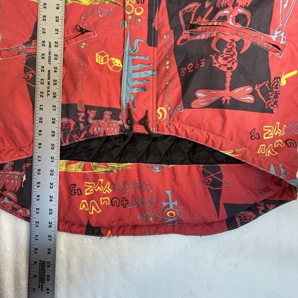 Vintage St. Moritz Ski Team Red Jacket Mens Large Full-Zip Lightweight Pockets - Picture 8 of 10